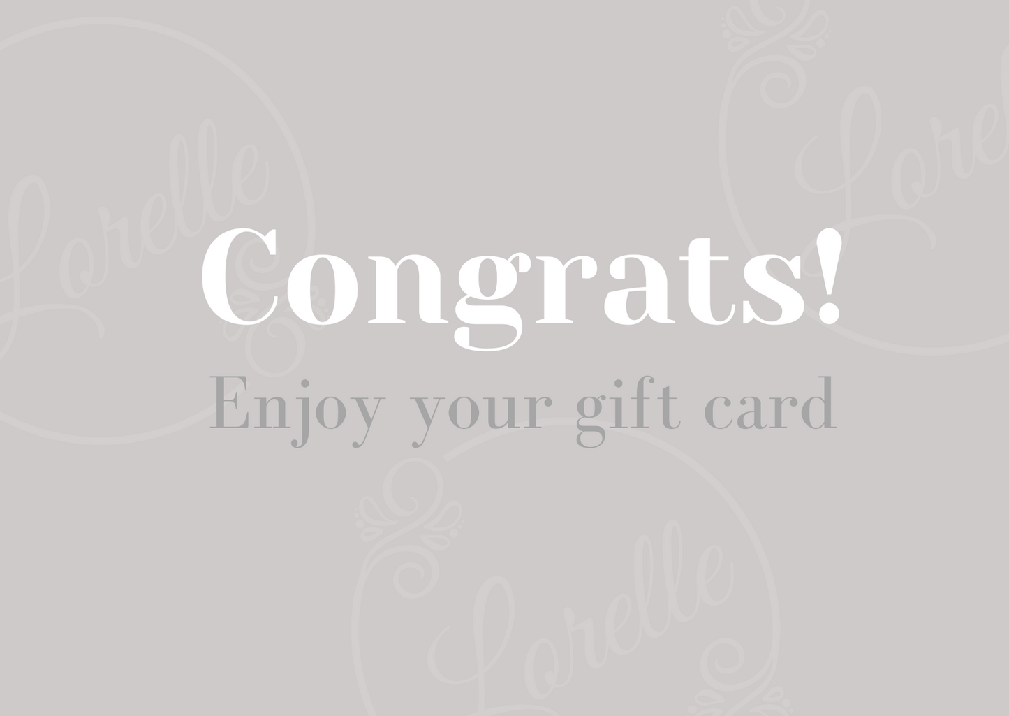 Special occasion gift card